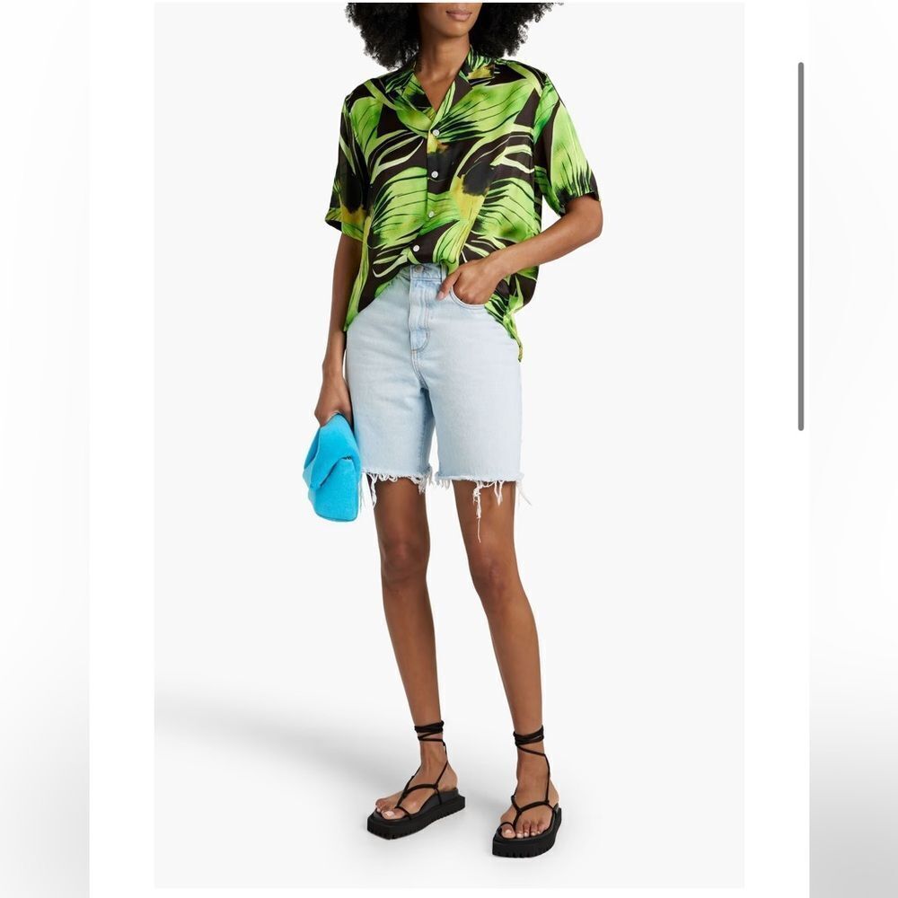 LOUISA BALLOU Weekend Printed Silk Shirt